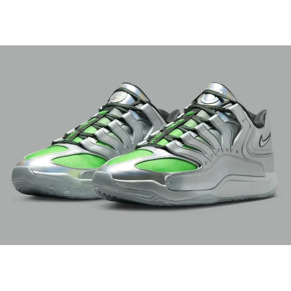 Nike KD 18 'EYBL' Metallic Silver Rocket Power IF2519-001 US Men Size 10